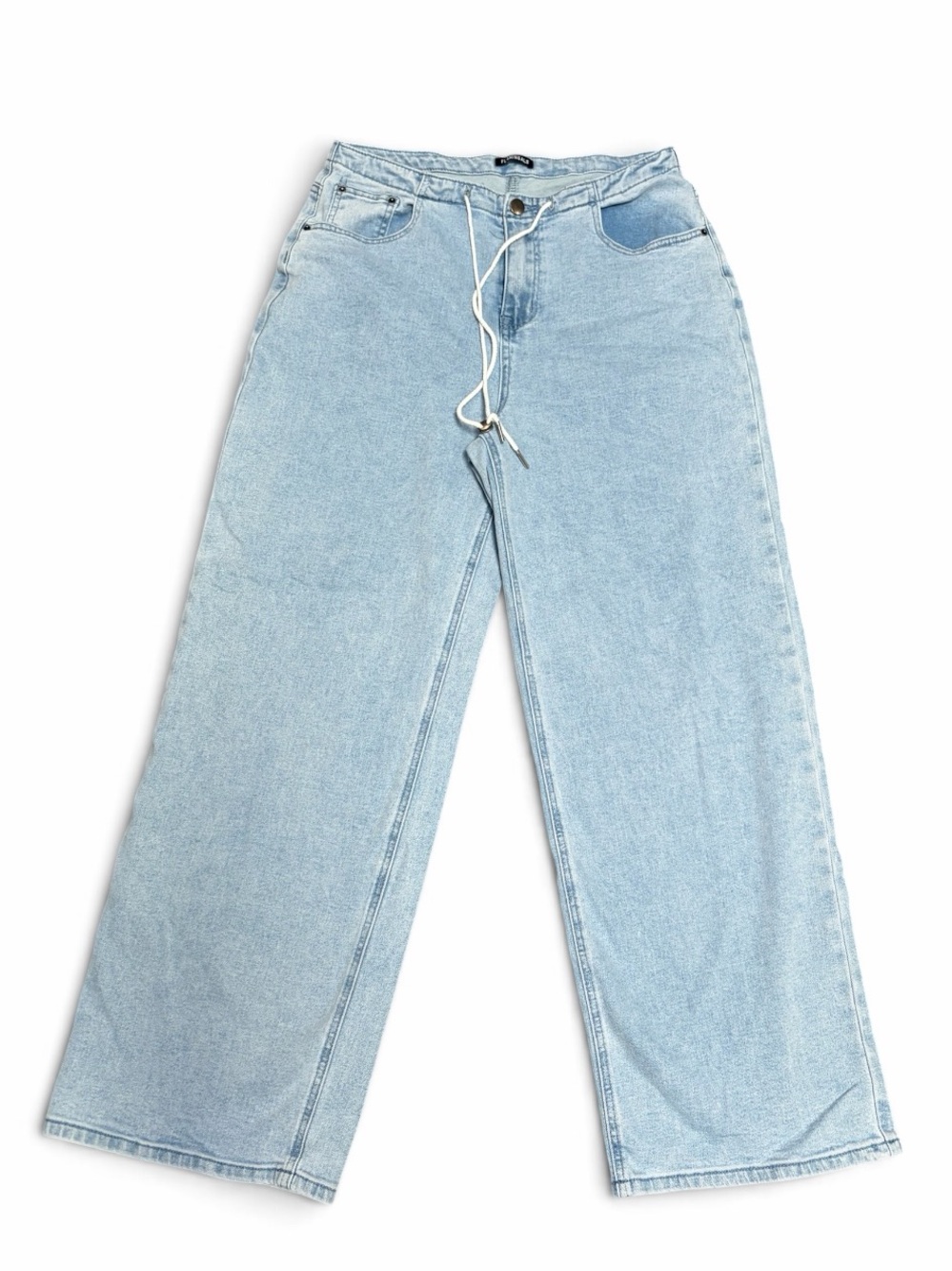 Flamingals Light Wash Wide Leg Jeans - Picture 1 of 4